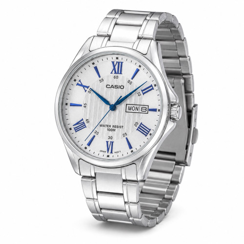 Чоловічий годинник Casio MTP-1384D-7A2 з нержавіючої сталі 10 ATM