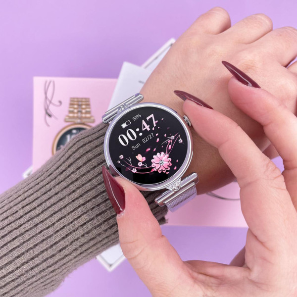Розумний годинник Modfit Eclipse Silver Mesh + ремінець в подарунок STOPPED