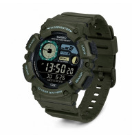 Чоловічий тактичний годинник Casio WS-1500H-3B водозахист 10 ATM зелений
