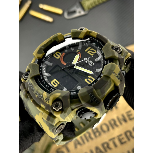Мужские тактические часы Awarder 002 Camo Green с водозащитой 5 ATM
