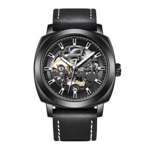 Мужские механические часы Benyar BY-5121 Black с автоподзаводом