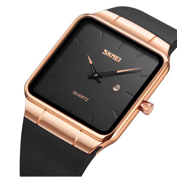 Годинник Skmei 1961RGBK Rose Gold-Black класичний прямокутний