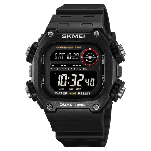 Спортивний чоловічий годинник Skmei 2126BKBK Black-Black з водозахистом 5 ATM