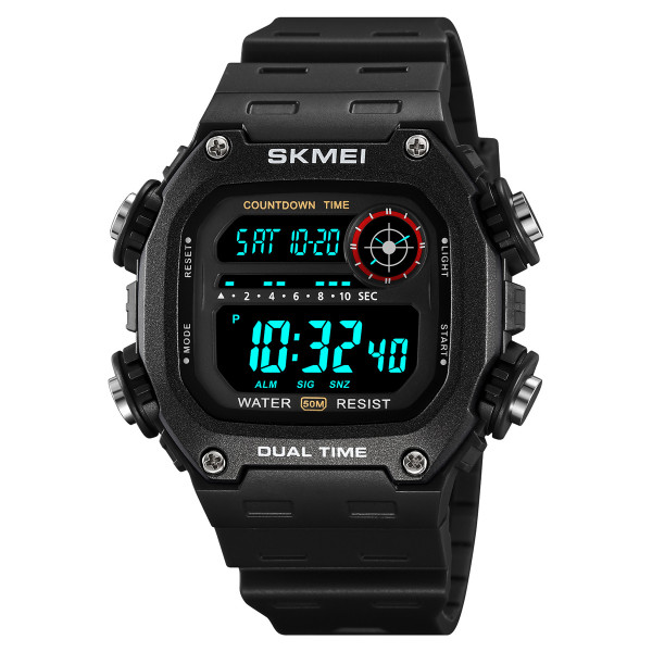 Спортивные мужские часы Skmei 2126BKBK Black-Black с водозащитой 5 ATM