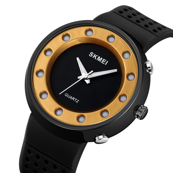 Мужские часы Skmei 2132GD Gold черные с золотом