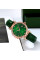 Жіночий годинник Skmei 2169RGGN Rose Gold-Green кварцовий шкіряний ремінець