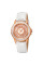 Женские классические часы Skmei 2172RGWT Rose Gold-White с кожаным корешком