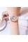 Женские классические часы Skmei 2172RGWT Rose Gold-White с кожаным корешком