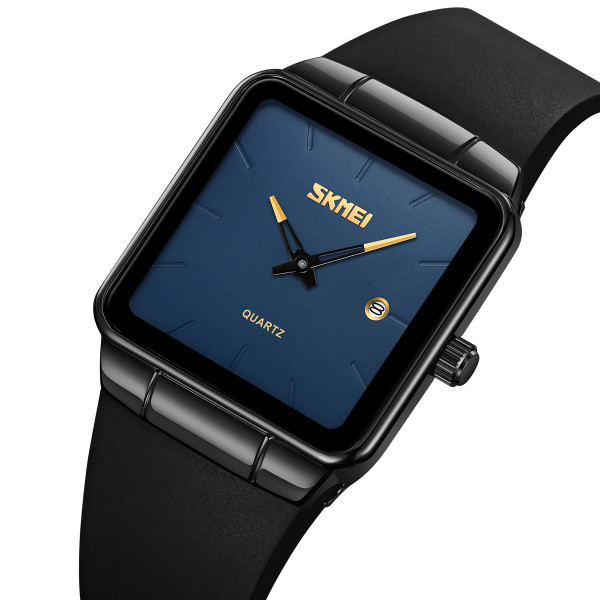 Женские часы Skmei 2173BKBU Black-Blue с синим циферблатом