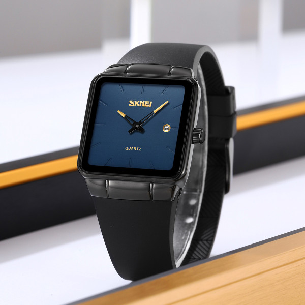 Женские часы Skmei 2173BKBU Black-Blue с синим циферблатом