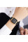 Женские часы Skmei 2173GDBK Gold-Black прямоугольные кварцевые 3 ATM