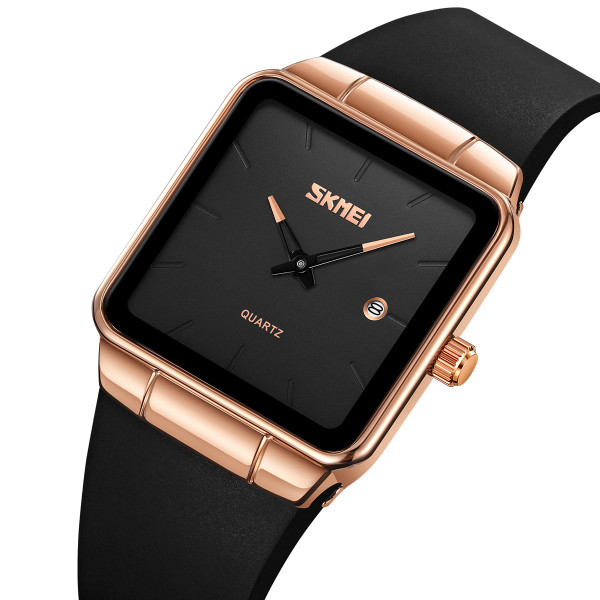 Женские часы Skmei 2173RGBK Rose Gold-Black кварцевые водозащищенные 3 ATM