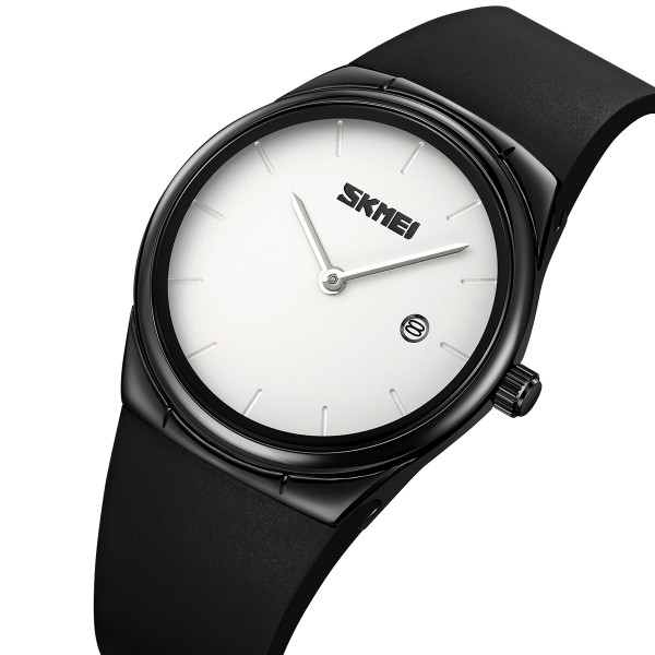 Жіночий годинник Skmei 2177BKSI Black-Silver кварцовий водостійкий 3 ATM
