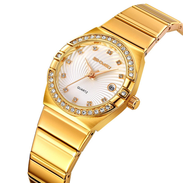Женские часы Skmei 2342GD Gold кварцевые золотистые