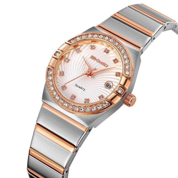Жіночий годинник Skmei 2342TRG Rose Gold класичний метал 3 ATM