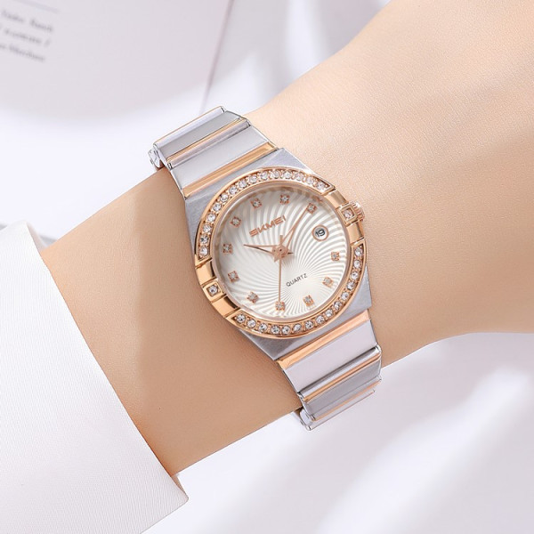 Жіночий годинник Skmei 2342TRG Rose Gold класичний метал 3 ATM