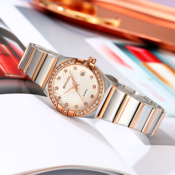 Жіночий годинник Skmei 2342TRG Rose Gold класичний метал 3 ATM
