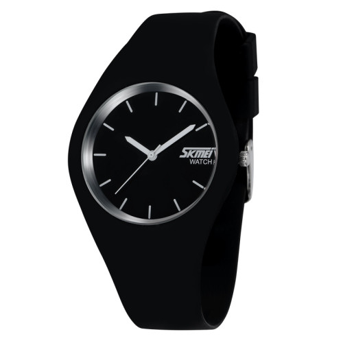 Мужские часы Skmei 9068BKWT Black-White кварцевые с каучуковым ремешком