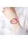 Женские часы Skmei 9265PK Pink кожаный корешок водозащита 3 ATM