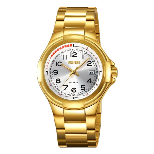 Мужские часы Skmei 9320GDSI Gold-Silver классические металлические