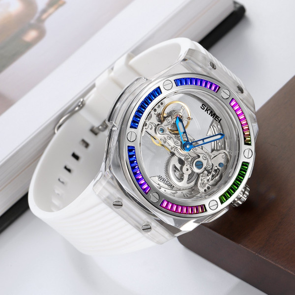 Мужские механические часы Skmei M032WT White с автоподзаводом