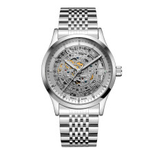 Чоловічий механічний годинник Skrox 7049 Silver з автопідзаводом