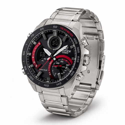 Чоловічий годинник Casio ECB-900DB-1A з Bluetooth та водозахистом 10 ATM