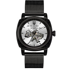 Мужские механические часы Awarder 021-3D Де би не був Black-White Mesh
