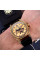 Мужские механические часы Awarder 021-3D Де би не був Gold-Black с кожаным корешком