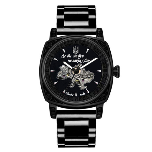 Чоловічий годинник Awarder 021-3D Де би не був All Black Steel механіка