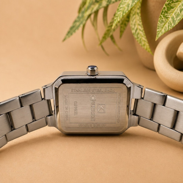 Женские часы Curren 9102 Silver-Blue с кварцевым механизмом и синим циферблатом