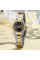 Жіночий годинник Curren 9100 Silver-Gold-Black кварцовий з металевим браслетом