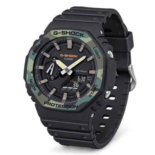 Мужские тактические часы Casio GA-2100SU-1A с водозащитой 20 ATM