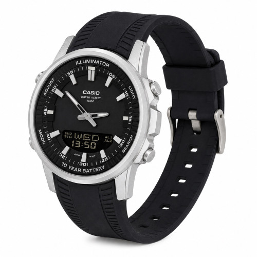 Мужские часы Casio AMW-880-1A водонепроницаемые стальной корпус