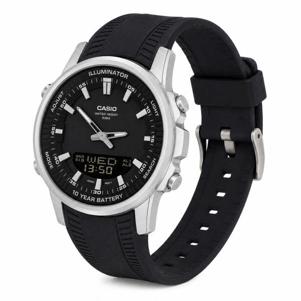 Мужские часы Casio AMW-880-1A водонепроницаемые стальной корпус