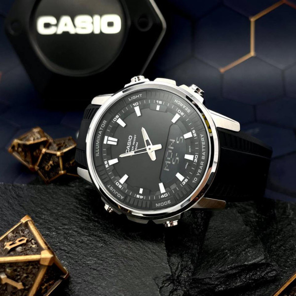 Мужские часы Casio AMW-880-1A водонепроницаемые стальной корпус