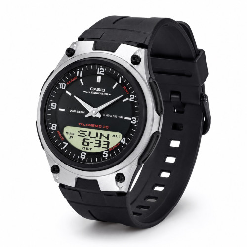 Чоловічий годинник Casio AW-80-1A водонепроникний 5 ATM чорний