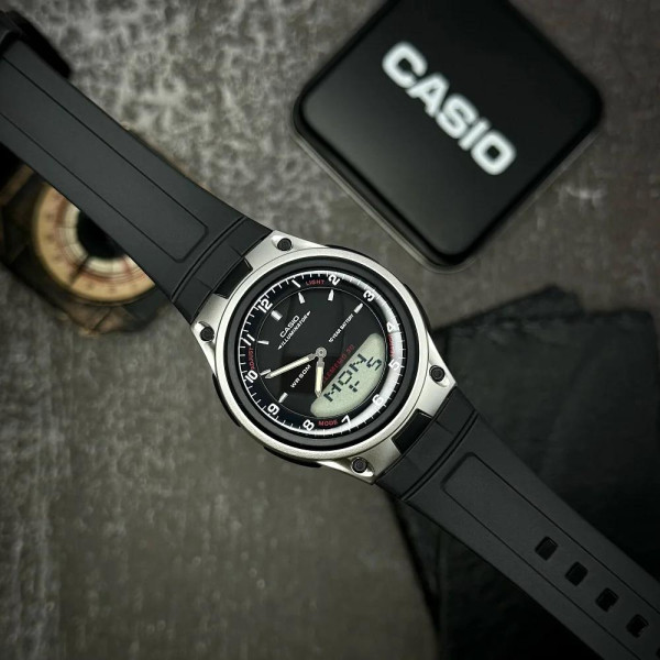 Чоловічий годинник Casio AW-80-1A водонепроникний 5 ATM чорний