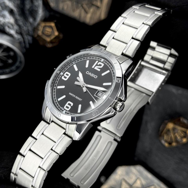 Мужские часы Casio MTP-V004D-1B2 кварцевые с металлическим браслетом