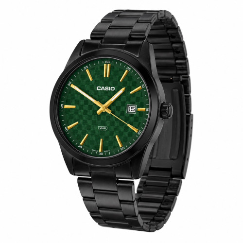 Мужские часы Casio MTP-VD03B-3A кварцевые зеленый циферблат