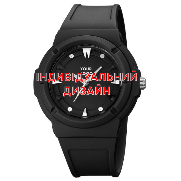 Часы Awarder 027 Black водонепроницаемые 5 ATM каучуковый ремешок