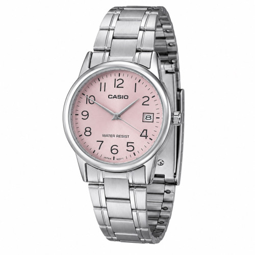 Женские наручные часы Casio LTP-V002D-4B с розовым циферблатом