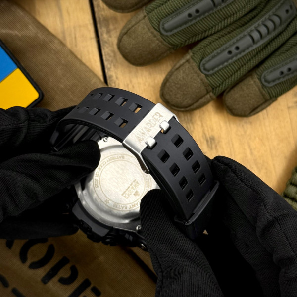 Спортивные мужские часы Awarder 004BKTPO Полиция 5 ATM черные