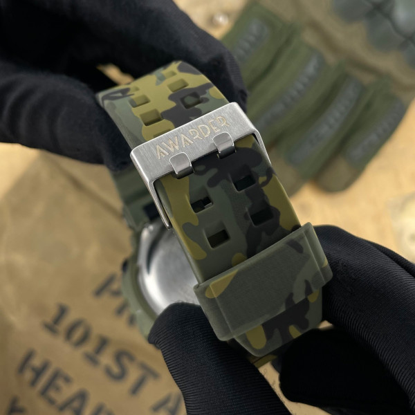 Тактичний чоловічий годинник Awarder 004CMGRDPS 5 ATM камуфляж