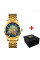 Чоловічий механічний годинник Awarder 025 Sharp Gold Blue з автопідзаводом