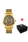 Мужские часы Awarder 025 Sharp Gold-Black механические с автоподзаводом