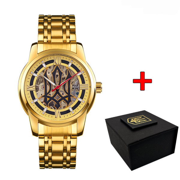 Мужские механические часы Awarder 025 Sharp Gold-Gold с автоподзаводом