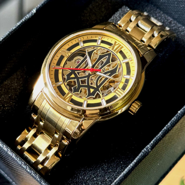 Мужские механические часы Awarder 025 Sharp Gold-Gold с автоподзаводом