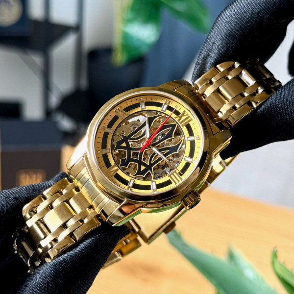 Мужские механические часы Awarder 025 Sharp Gold-Gold с автоподзаводом