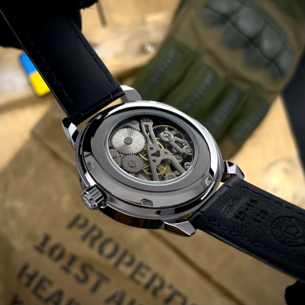 Мужские механические часы Awarder 022SIBK Де би не був Silver-Black